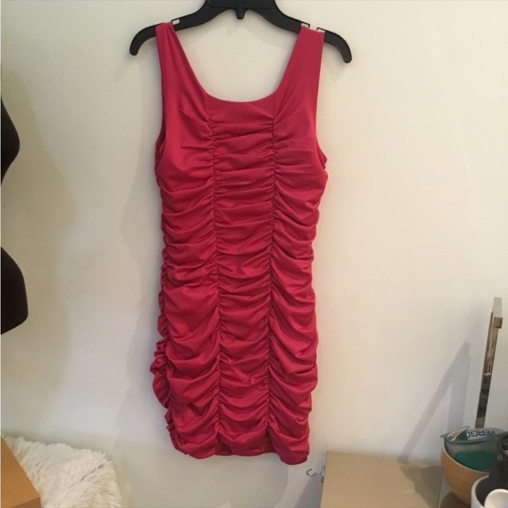 H & M small hot pink tank dress